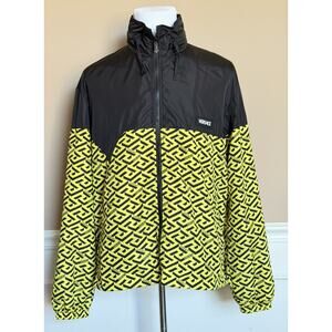Versace Mens Blouson Jacket Windbreaker Yellow/Black 44 US (54) 1010101 NWT $925